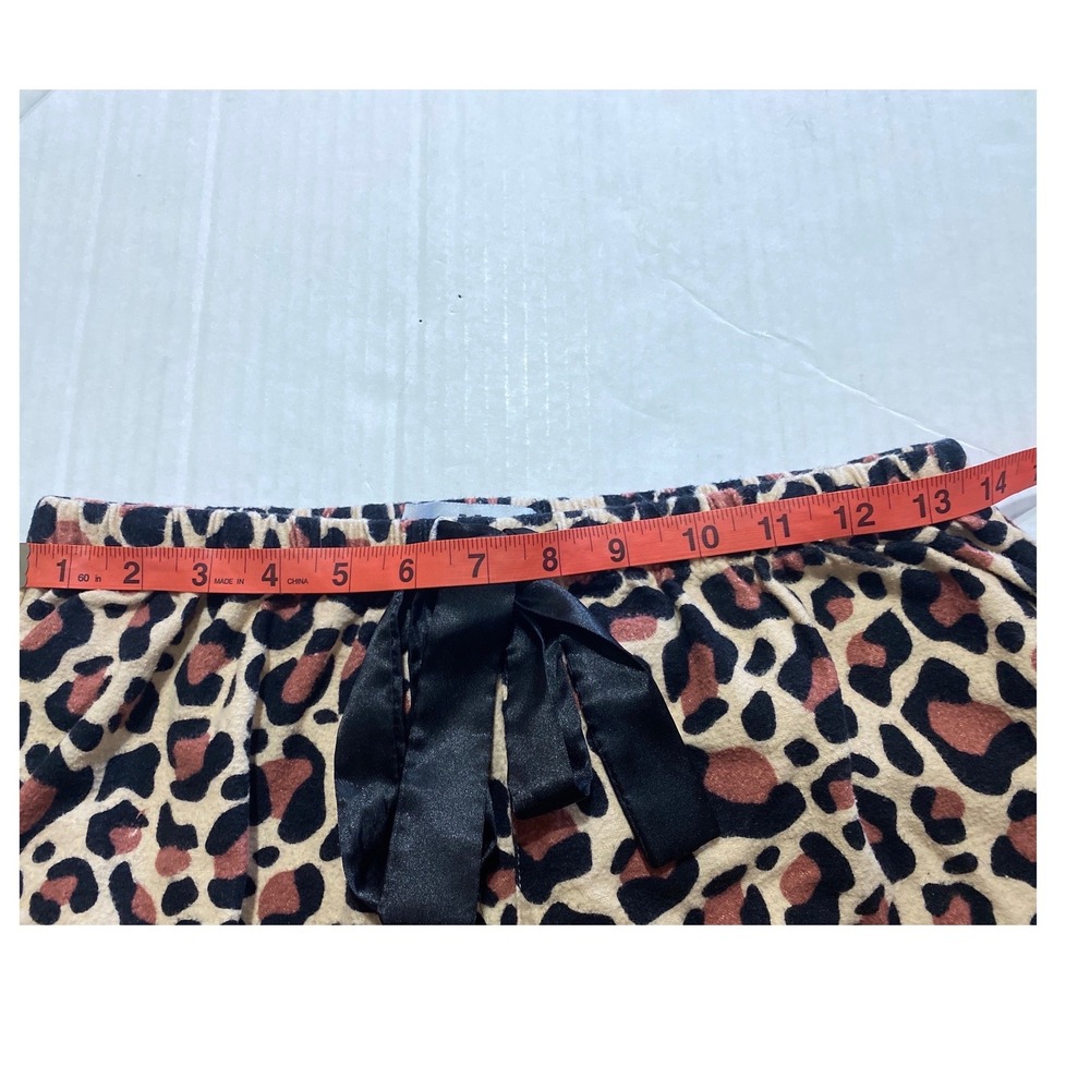 PajamaMania Women Leopard Print Pajama Pants 100% Cotton M Animal Print Lounge - Picture 7 of 7
